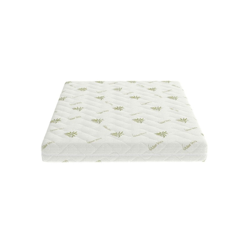 Saltea cu spumă poliuretanică SomnART FermiMax Aloe Vera 200x200, înălțime 15 cm, anatomică, husa lavabilă și detașabilă cu ferm