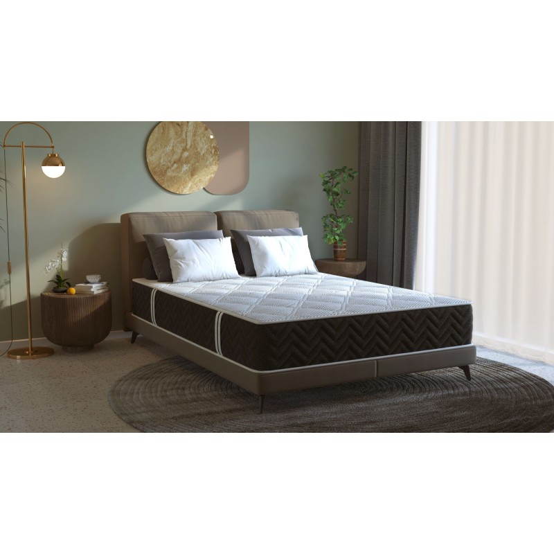 Saltea cu arcuri Pocket Somnart 2Face Confort 90x200, inaltime 22 cm, husa nedetasabila, manere, fermitate medie