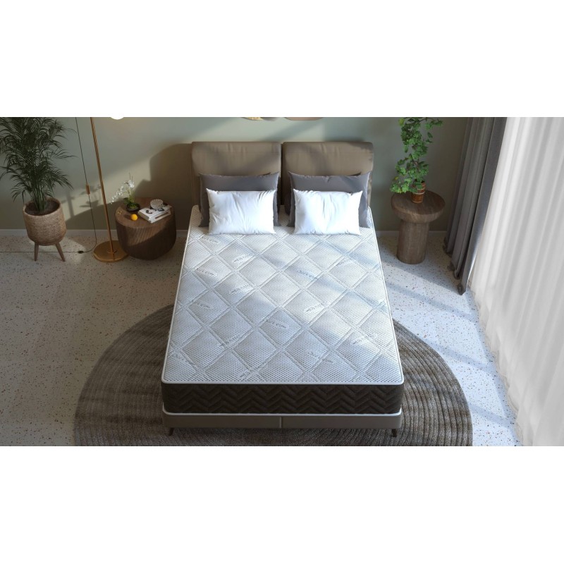 Saltea cu arcuri Pocket Somnart 2Face Confort 160x200, inaltime 22 cm, husa nedetasabila, manere, fermitate medie