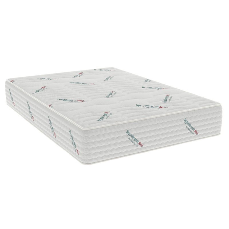 Saltea cu arcuri Pocket HypoallergenicMed® Safe Relax HoReCa 90x200, înălțime 25 cm, ortopedică, husă tratament antialergic, fer