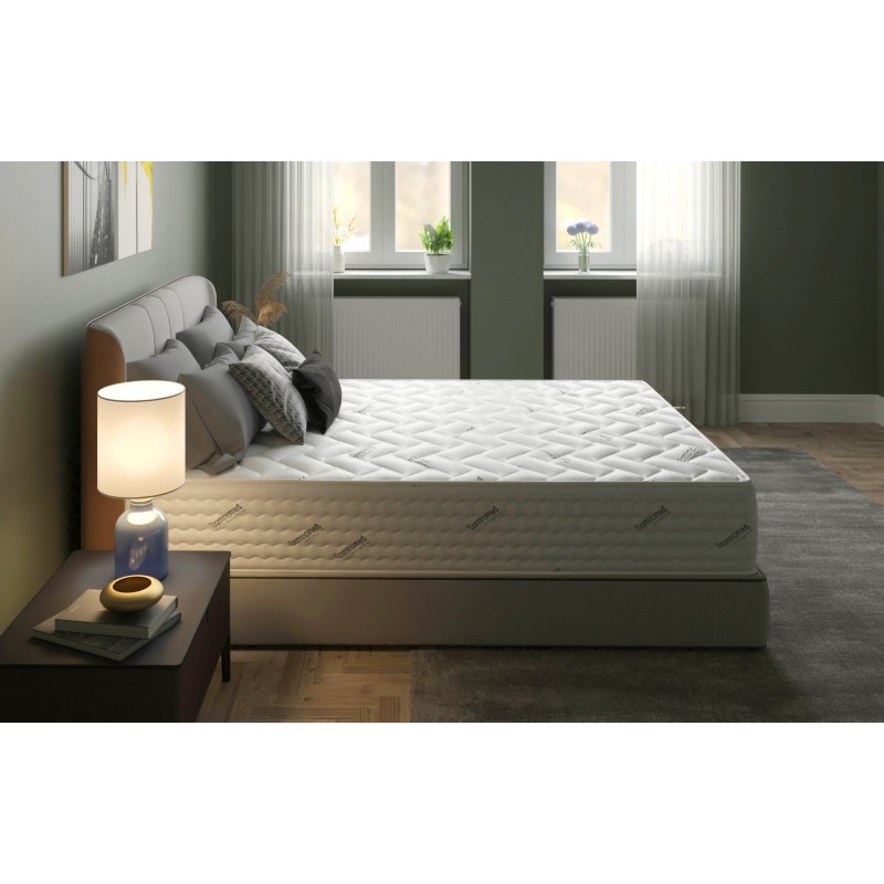 Saltea cu arcuri Pocket Somnomed Comfort Fit HoReCa 90x200, înălțime 30 cm, spumă cu memorie, husa tratament antifungic, fermita