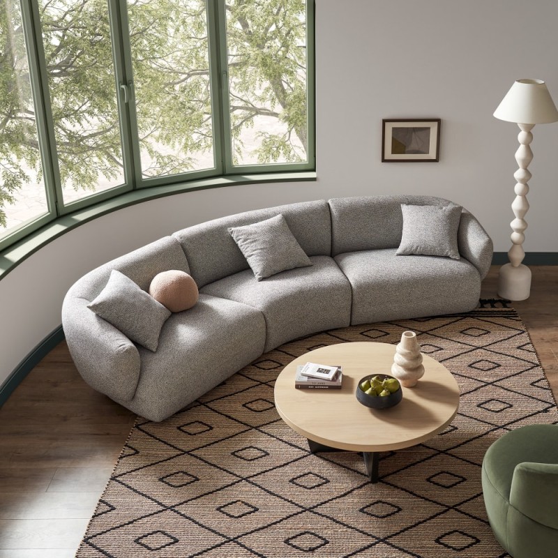 Canapea SPRING premium gama lux, 3 locuri, curba, modulara