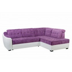 coltar living, extensibil cu lada, tetiere cap reglabile, Antonio, mov