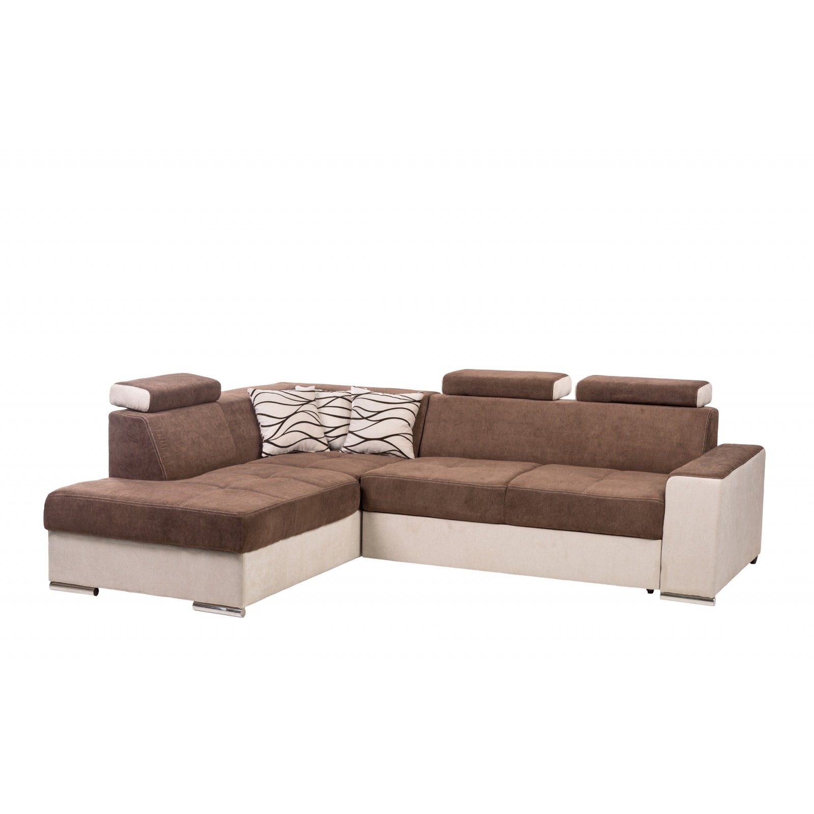 coltar de living, extensibil cu lada, cu tetiere reglabile, la comanda pe culori si dimensiuni, Leone