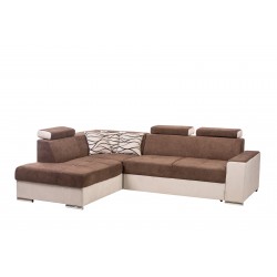 coltar de living, extensibil cu lada, cu tetiere reglabile, la comanda pe culori si dimensiuni, Leone