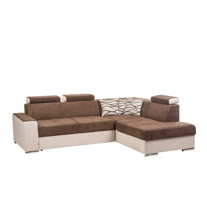 coltar de living, extensibil cu lada, cu tetiere reglabile, la comanda pe culori si dimensiuni, Leone