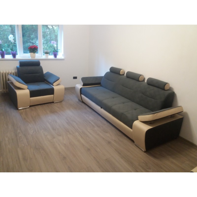 Canapea 3 locuri extensibila Melisa, cu design modern
