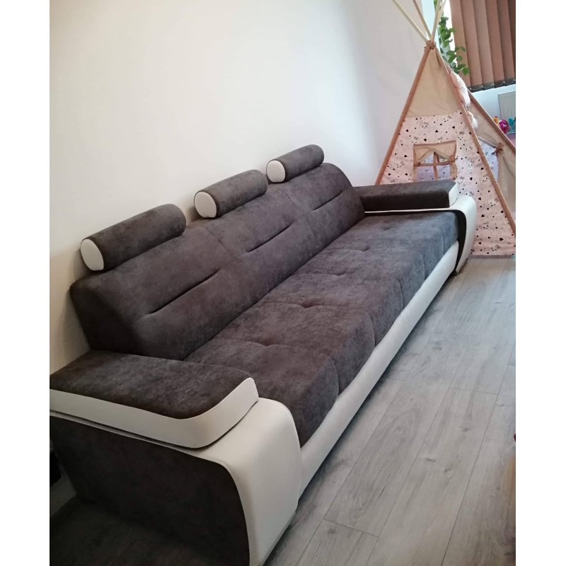 Canapea 3 locuri extensibila Melisa, cu design modern