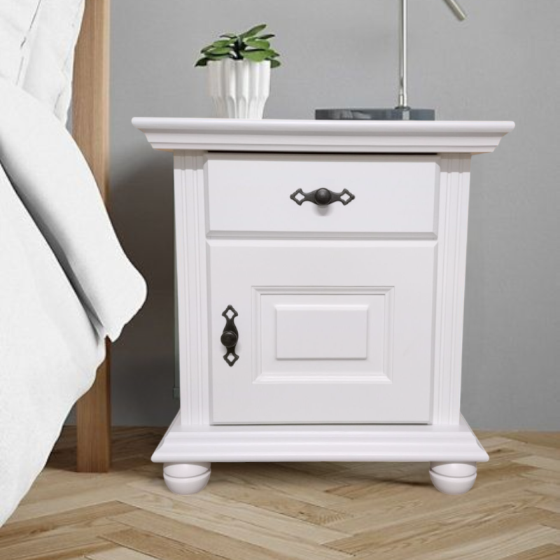 mobilier dormitor lemn masiv nuanta alba