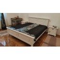 Dormitor Seva lemn masiv, finisaj alb  - Sofastil.ro