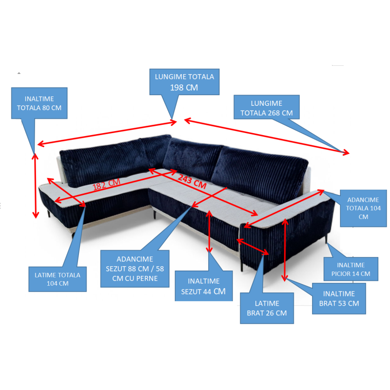 Coltar living extensibil Baron 2