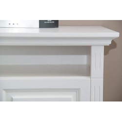 Mobilier living MARA 9, lemn masiv alb – vitrine & comodă TV