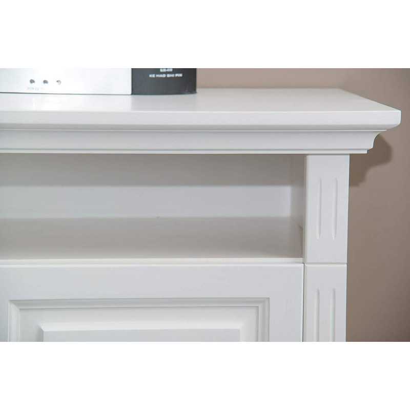 Mobilier living MARA 9, lemn masiv alb – vitrine & comodă TV