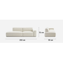 Canapea 3 locuri modulara, premium Nord