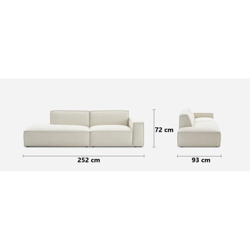 Canapea 3 locuri modulara, premium Nord