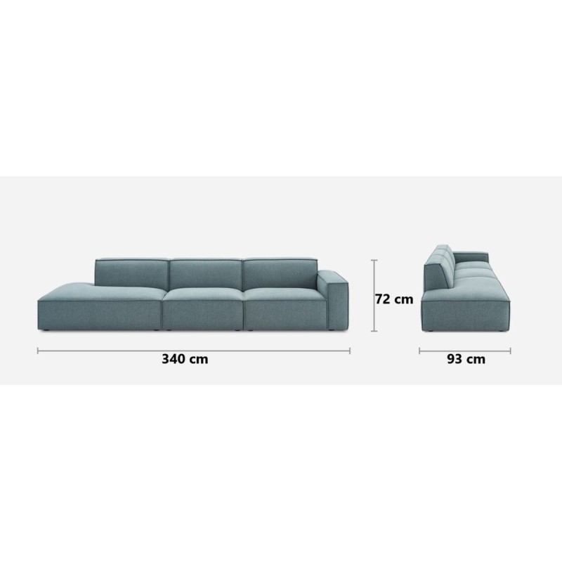 Canapea 3 locuri modulara, premium Nord