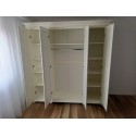Sifonier alb Seva din lemn masiv cu 4 usi,  - Sofastil.ro