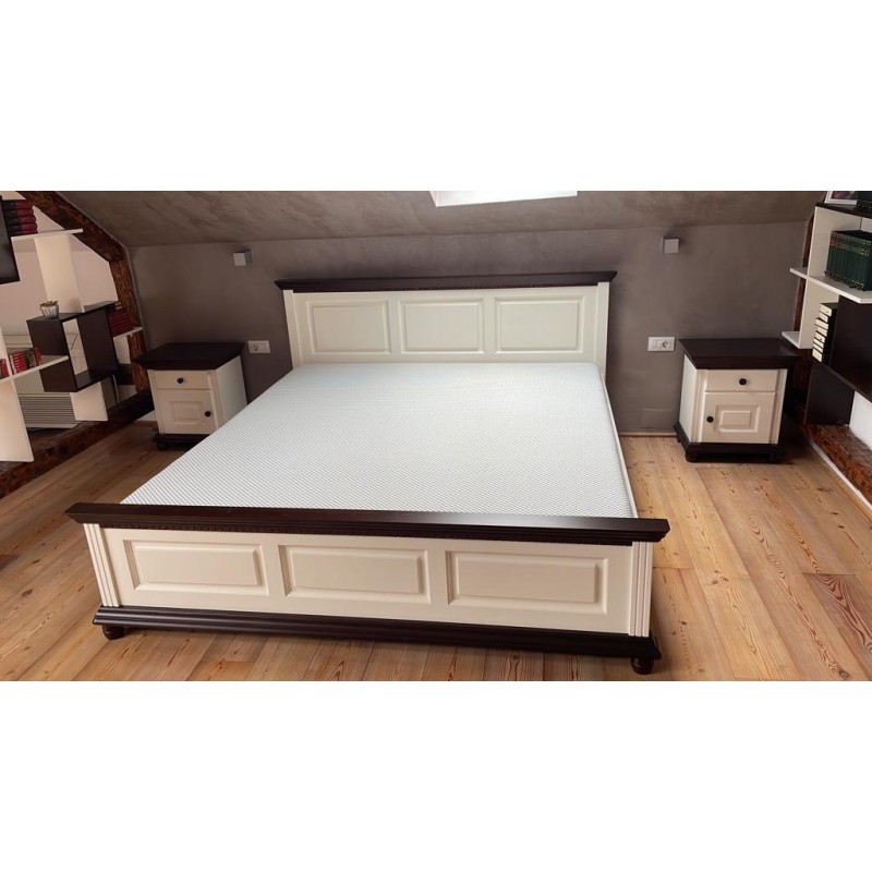 Pat matrimonial Bucov din lemn masiv, 180x200 cm - Sofastil.ro