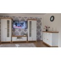 Comoda Tv Romanita / Lemn Masiv - Alb/Natur