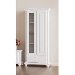 Vitrina  Romanita / Lemn Masiv / Alb