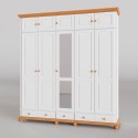 Dulap lemn cu 5 usi, 3 sertare si suprapozabil BUCOV