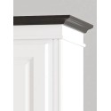 Dulap SEVA 2 Uși din Lemn Masiv – Finisaj Alb, Design Clasic