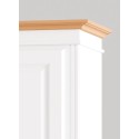 Dulap SEVA 2 Uși din Lemn Masiv – Finisaj Alb, Design Clasic