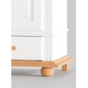 Dulap lemn masiv SEVA cu 3 usi, oglinda si 2 sertare, 154 x 58 x 201 cm
