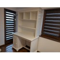 Etajeră Birou Bucov din Lemn Masiv – Alb, Design Elegant