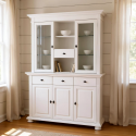 Vitrina Mara 3S /Lemn Masiv-Alb
