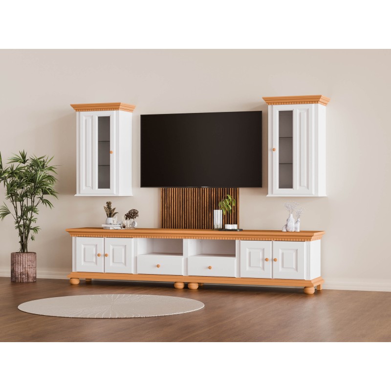 Comoda TV Bucov, lemn masiv, 250 x 45 x 55 cm