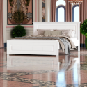 Pat din lemn masiv MARA 160x200 – Design clasic, finisaje personalizabile