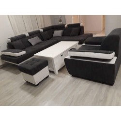Coltar living extensibil Madeira, design modern & lada depozitare
