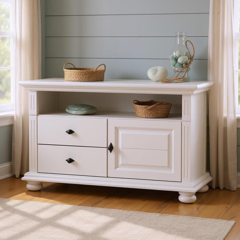 Set Mobilier Living Mara - Alb - Lemn Masiv - Elegant și Spațios