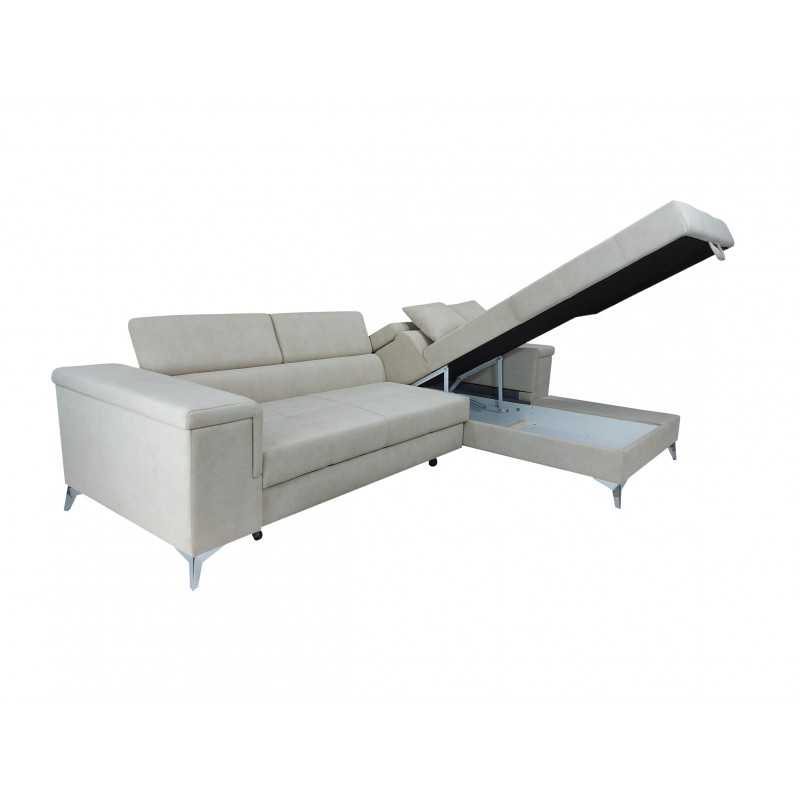 Coltar extensibil Remo – coltar modern cu ladă si tetiere reglabile