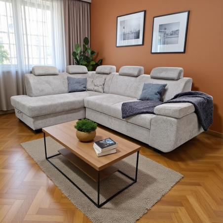 Coltar sufragerie extensibil cu lada depozitare DAMARIS, personalizabil la comanda