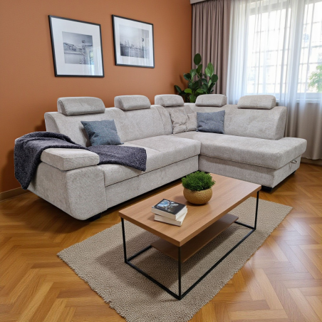 Coltar sufragerie extensibil cu lada depozitare DAMARIS, personalizabil la comanda