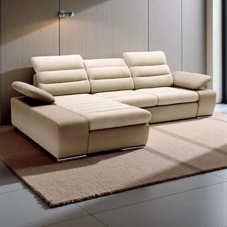 Coltar living Venus, extensibil cu lada, tetiere reglabile, personalizabil