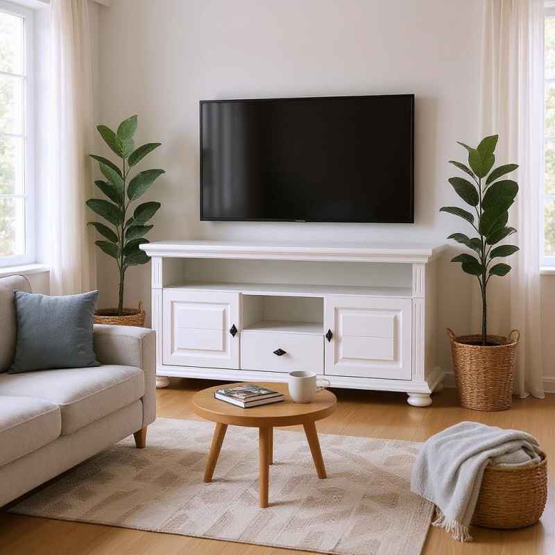 Set Living Mara / Lemn Masiv-Alb