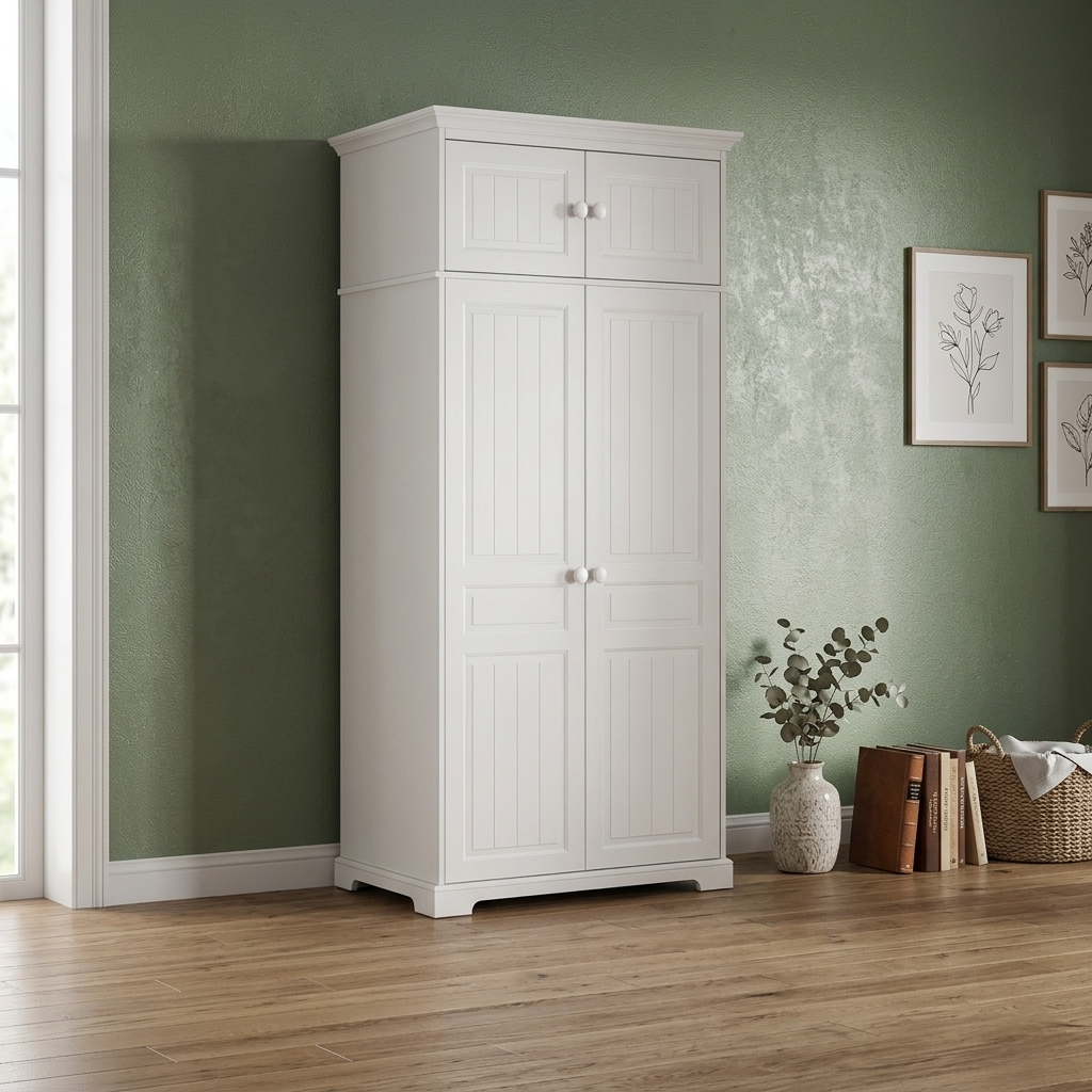 Dulap lemn masiv CLEO 2 uși suprapozabil – dulap elegant compact | Sofastil