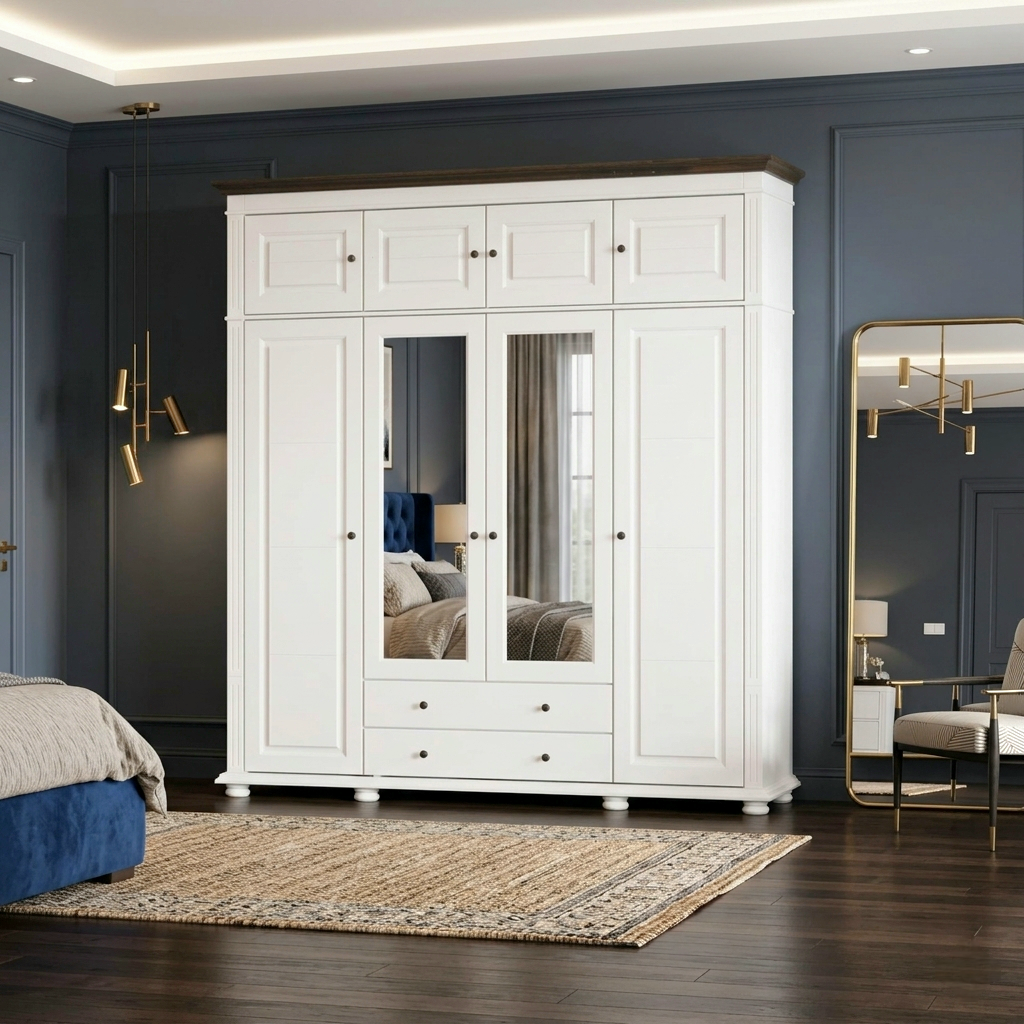 dulap dormitor lemn masiv 240 cm